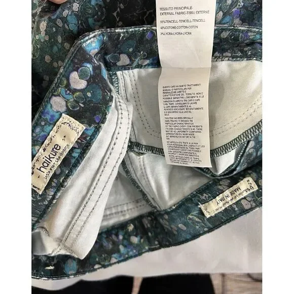 Haikure New Montreal Jeans Made In Italy Sz 30 Print Heart Blue‎ NWT - Picture 7 of 10